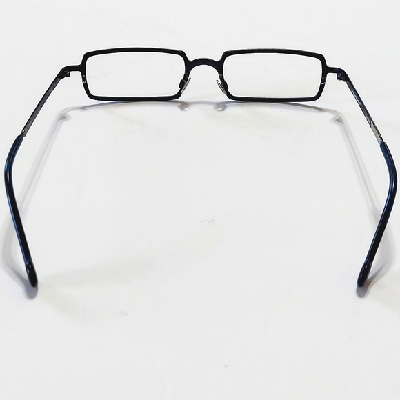 Titanium Rectangular Blue Frame l.a. Eyeworks Unisex Eyeglasses - Picture 5 of 10